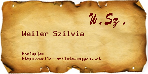 Weiler Szilvia névjegykártya