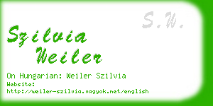 szilvia weiler business card